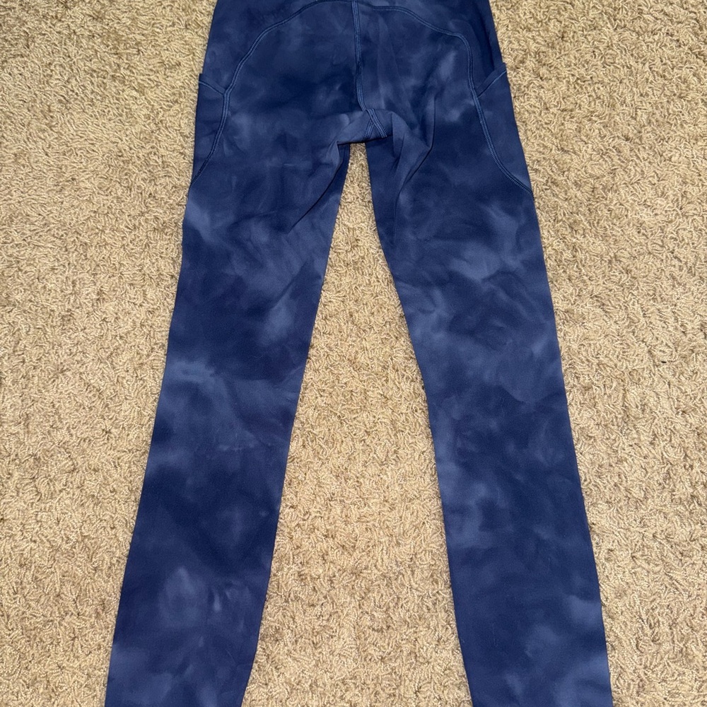 Lululemon Rare Blue Tie-Dye Leggings.  Size 2. Excellent condition.